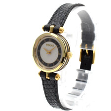 Vintage [N MINT] GUCCI 2000L White Dial Gold Black Roman 22mm Ladies Watch JAPAN