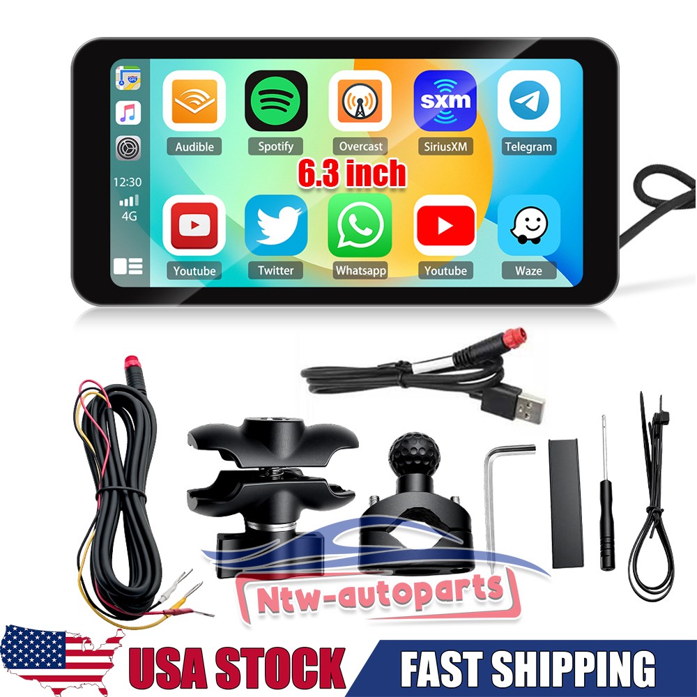 katsu　ドライブレコーダー CarPlay&AndroidAuto L300 Pro Motorcycle GPS Carplay Screen, Wireless CarPlay & Android