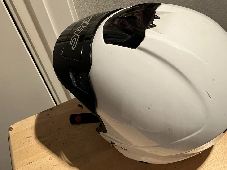 Casco de moto talla XL KBC color blanco y negro completo Foto 3 de 4