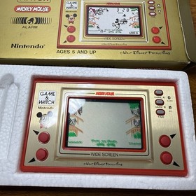Nintendo Game & Watch Mickey Mouse 1981 Wide Screen with Box Tested Works!