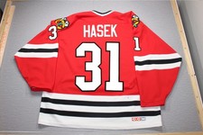 Chicago Blackhawks Dominik Hasek CCM Airknit 75th Anniversary Jersey 1991-1992 L