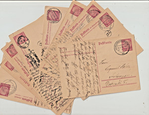 Alemania 1937-38 Período Nazi Correspondencia Histórica 10 Tarjetas Postales Ganzsachen