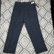 Perry Ellis Portfolio Pants Mens 36x32 Blue Chino Corduroy Casual NEW