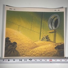 DUCK TALES Animation Cel Background Vintage C...