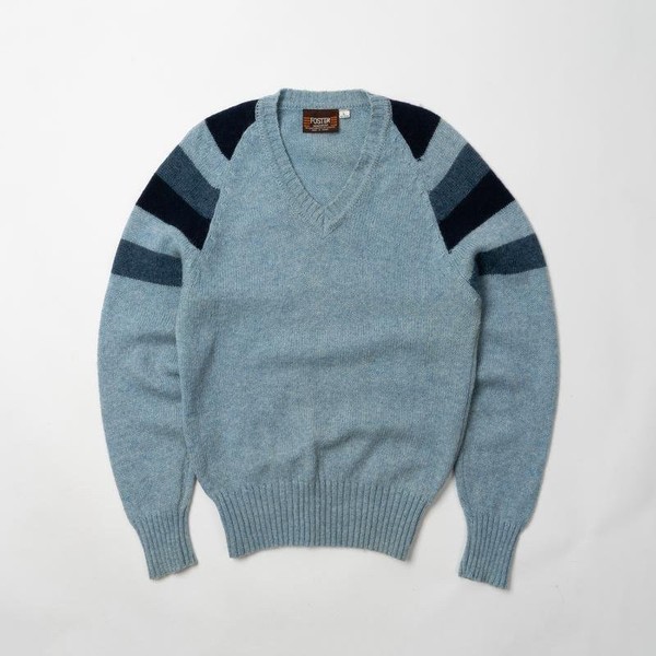 Men Wool Sweater Turquoise 40 /L / 48