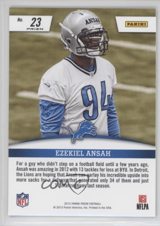 2013 Panini Prizm Rookie Impact Target Red Pulsar Ezekiel Ansah #23 RC ...