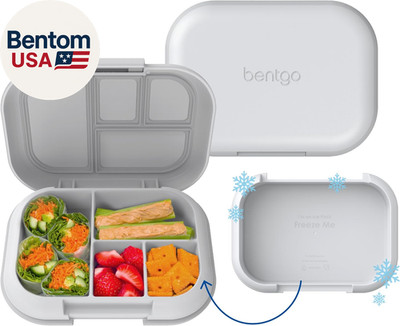 Chill Kids Leak-Proof Lunch Box - 4-Compartment Bento Box with Built-In Ice Pack