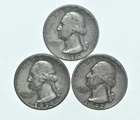 TOUGH 1939 1940 1942 Washington Quarter 90% Silver Lot *740