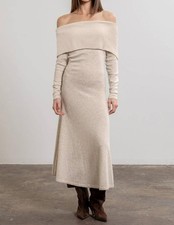 Moon River Off The Shoulder Sweater Midi Dress Size L