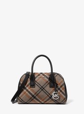 Michael Kors Ashton Small Plaid Wool Messenge...