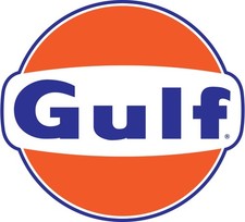 Gulf Oil Racing Gasoline Motor Sticker Vinyl Decal | Choose Size