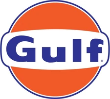 Gulf Oil Racing Gasoline Motor Sticker Vinyl Decal | Choose Size