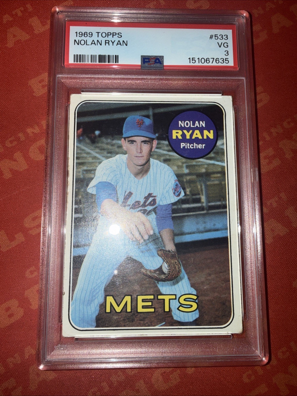 1969 Topps - Nolan Ryan #533 PSA 3 view 1