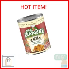 Chef Boyardee Mini Beef Ravioli, Microwave Pasta, Canned Food, 15 oz.