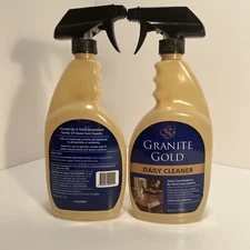 2-Pk~ GRANITE GOLD Stone Care DAILY CLEANER Marble Travertine Quartz STREAK FREE