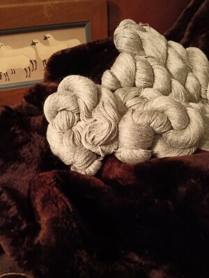  Icelandic/Merino/Silk 2py Fingering yarn 450yds/4oz Natural Gray Soft!