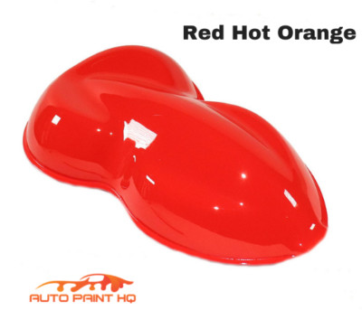 Red Hot Orange Basecoat Clearcoat Complete Gallon Kit