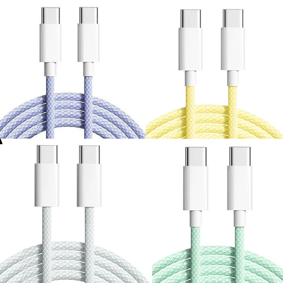 Type C USB C Fast Charging Cable Charger Cable Data Cord For iPhone 15 / Android - Image 2 of 4