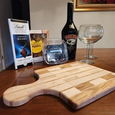 13"x8.5" Handmade Cutting Board with Paddle, Charcuterie Board
