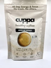 Cuppa Healthy Instant Coffee with Ashwagandha & Lion's Mane (30 Servings) New