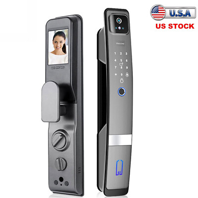 Smart Door Lock 3D Face Recognition Camera FingerPrint Password Security Lock .