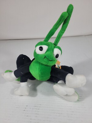 Vintage Creative Playtime Cartoon Plush Green Black Billy Bug Ant 8  Ships Free 