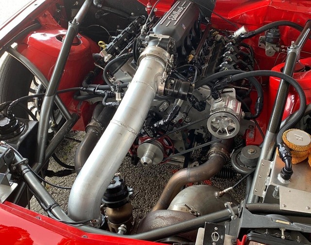 SB CHEVY PRO RACING VACUUM PUMP 3 VANE AEROSPACE BLACK KIT REBUILT ADD