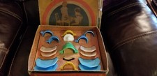 Akro Agate American Maid Tea Set 16 Pc in Box Vintage Pastel Shades