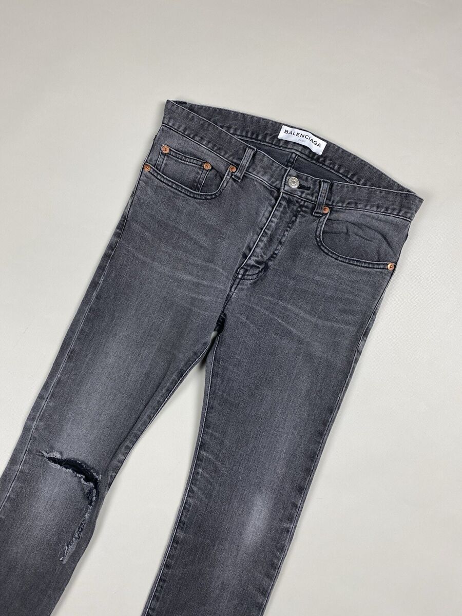 Balenciaga ladies distressed denim skinny biker jeans size Balenciaga ladies distressed denim skinny biker jeans size