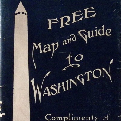 1927 Map and Guide to Washington DC Royal Blue Line Co Raleigh Hotel