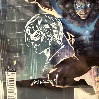 Titans United #1 Sketch & Signed Kael Ngu Nightwing Variant DC Comic /1 CBCS 9.4