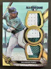 2024 Topps Triple Threads, Salvador Perez, All-Star Game Triple Patch Relic #4/9