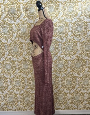 afrm skye midi dress Afrm 'Skye' Black Ribbed Knit Dress Size XS