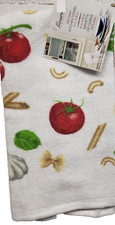 1 (one) Printed Cotton Terry Towel (16"x26") TOMATOES & OTHER VEGETABLES, Safdie