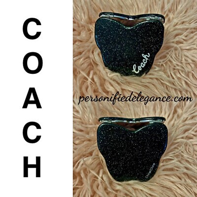 財布・小物その他 COACH Butterfly Glitter Mirror CF154 COACH® Outlet | Glitter Butterfly Compact Mirror