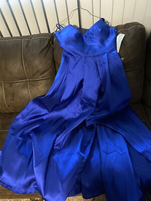my michelle blue dress Womens Formal Split Open at Leg Size 9 (5S19) with a tea length exclude_gmc LACOO Creaser 31.5 in. Color:As Photo(Red）