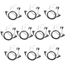 10X 2-Pin Earpiece Headset Mic for Motorola 2-Way Radio Walkie Talkie Headphones