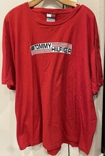 VTG 2006 Y2K Tommy Hilfiger Big Flag Banner T-shirt Red 2XL