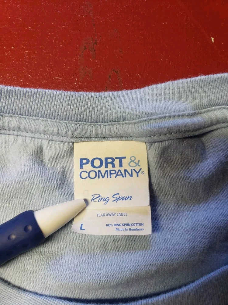Pickleball T-Shirt Baby Blue L Port & Co. 100% Cotton