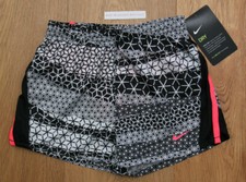 Nike Girl Running Shorts  Black, White  Neon Pink  DRI-FIT 
