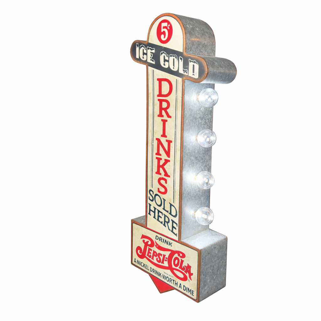 Pepsi Cola Double-Sided LED Vintage Style Marquee Sign Novelty