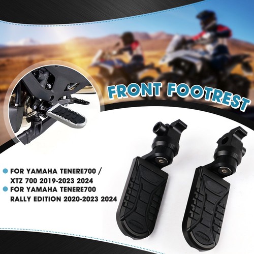 For Yamaha Tenere 700 19-23 T7 T700 Rider Foot Pegs Motorcycle Footpeg Kit Front - Picture 7 of 7