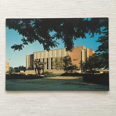 #ad WMU Miller Auditorium Kalamazoo Michigan Postcard 1960s Before Campus Remodel $12.97