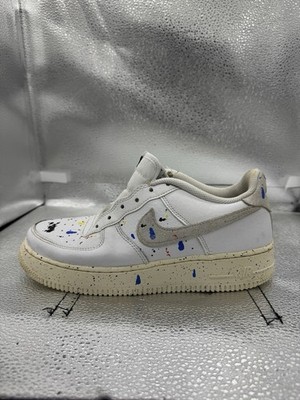 nike air force 1 lv 8 3 gs low paint splatter dj2598-100 size 7y No Laces #2