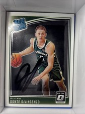 Signed On Card 2018-19 Panini Rated Rookie #164 Donte DiVincenzo Villanova. rookie card picture