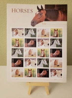 HORSES 2024 (Pane / Sheet of 20) USPS Forever Stamps [NEW]