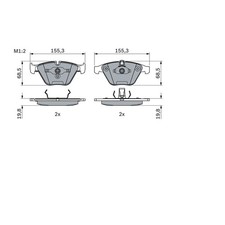 ? BOSCH BREMSBELAGSATZ SCHEIBENBREMSE VORNE 34111763089 NEU DE STOCK