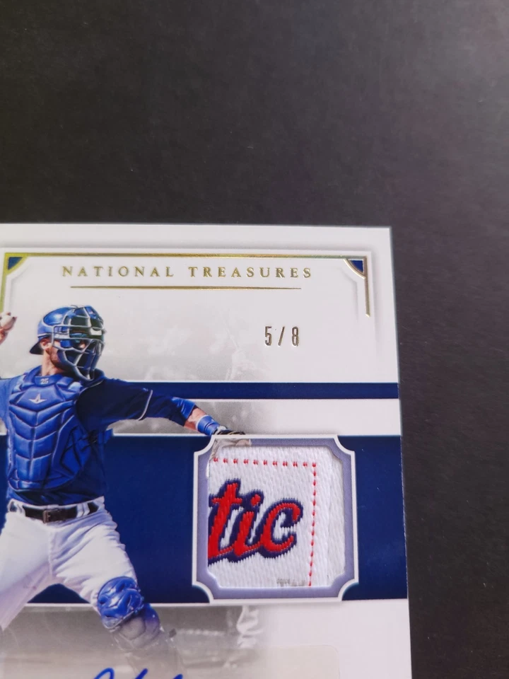 2017 Panini National Treasures #TSM-JL Jonathan Lucroy Laundry Tag Auto /8 - Image 3 of 4