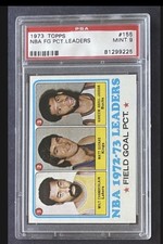 1973 Topps (Wilt Chamberlain & Kareem) NBA FG PCT Leaders #155 PSA 9