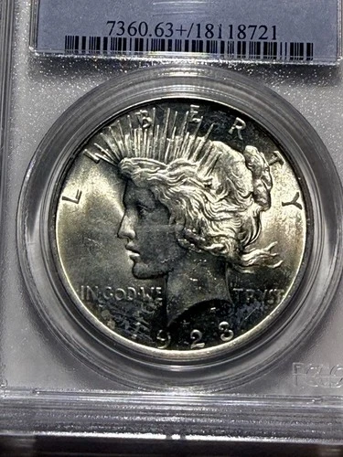1923 Liberty Peace Dollar PCGS MS-63+